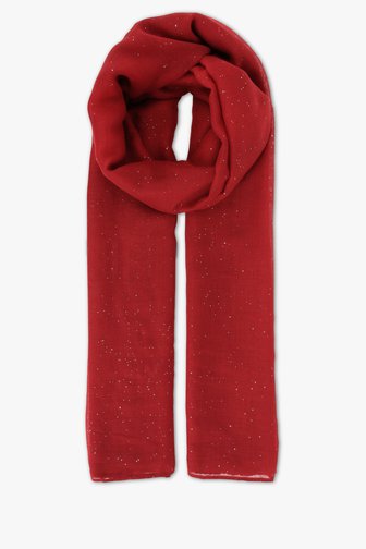 Fijn rood sjaaltje met glitters van Liberty Island voor Dames