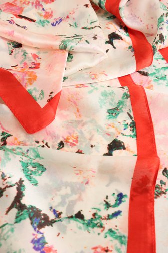 Fijn roze sjaaltje met bloemenprint van Liberty Island voor Dames