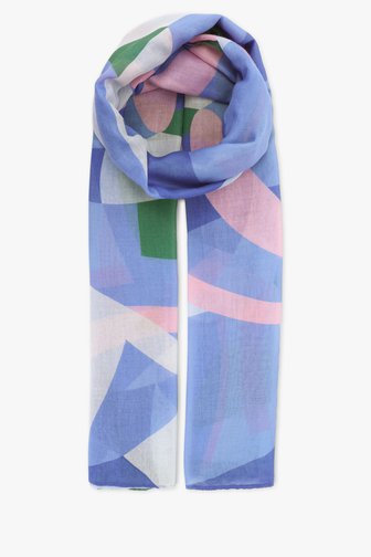 Fijn sjaaltje met blauwe, grafische print van Liberty Island voor Dames
