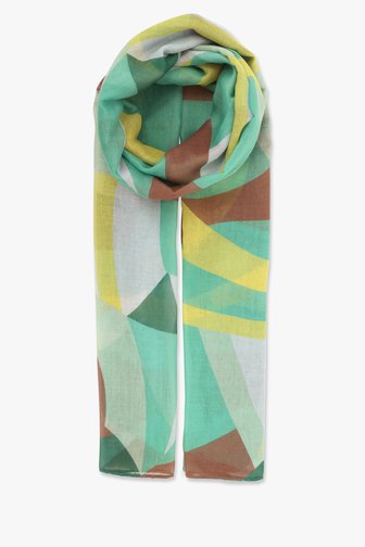 Fijn sjaaltje met groene, grafische print van Liberty Island voor Dames