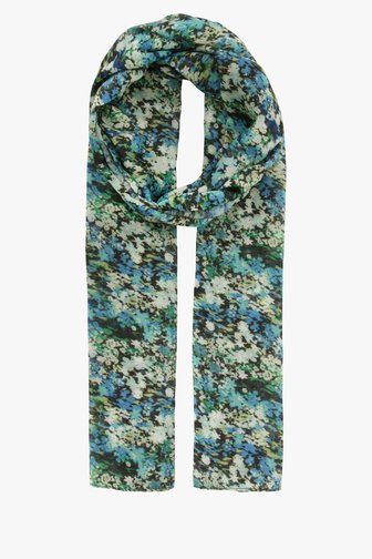 Fijn sjaaltje met print in groen -en blauwtinten van Liberty Island voor Dames
