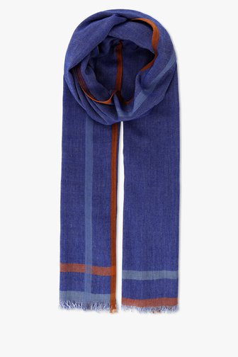 Fijne blauwe sjaal de Dansaert Blue pour Hommes