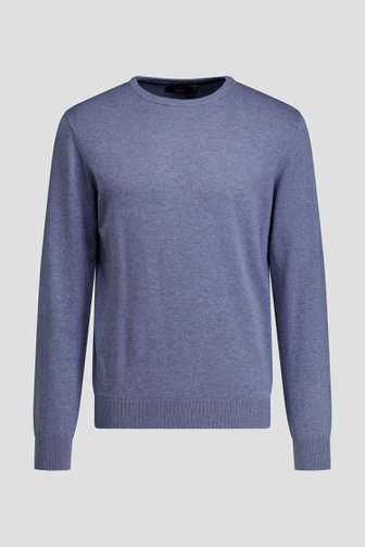 Voorkant van Fijne blauwe trui met ronde hals door Dansaert Blue voor Heren