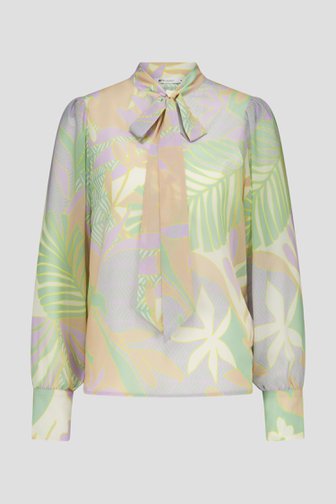 Fijne blouse met pastel bladerprint van D'Auvry voor Dames