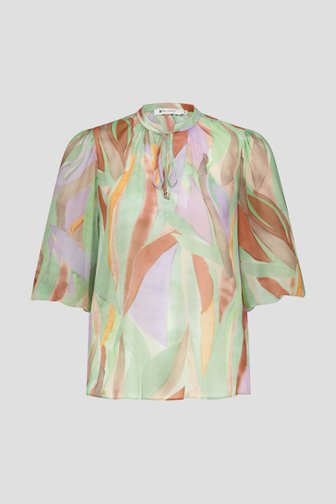 Fijne blouse met pastel print  van D'Auvry voor Dames