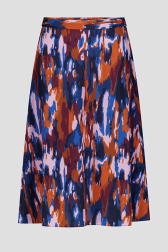 Voorkant van Fijne halflange rok met print door Claude Arielle voor Dames