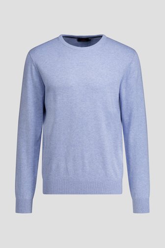 Voorkant van Fijne lichtblauwe trui met ronde hals door Dansaert Blue voor Heren