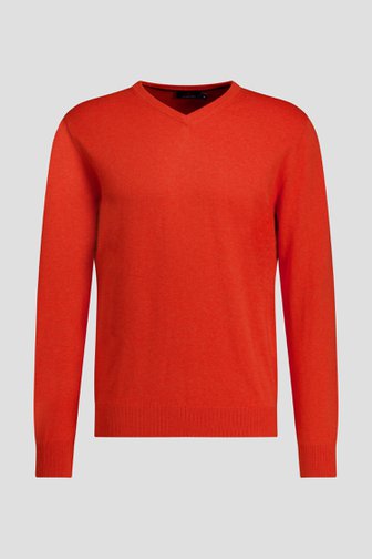 Productfoto 2 van Fijne rode trui met V-hals door Dansaert Blue voor Heren