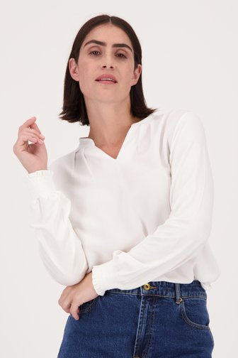 More & More Fijne witte blouse