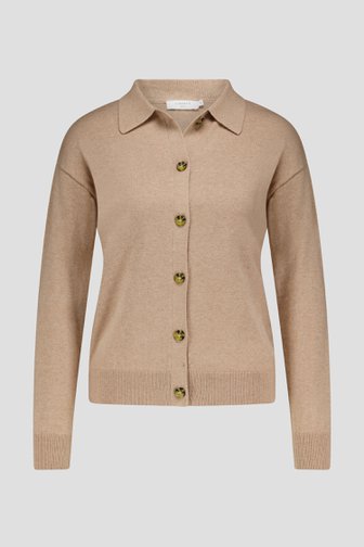 Fijngebreide beige cardigan van Liberty Island voor Dames