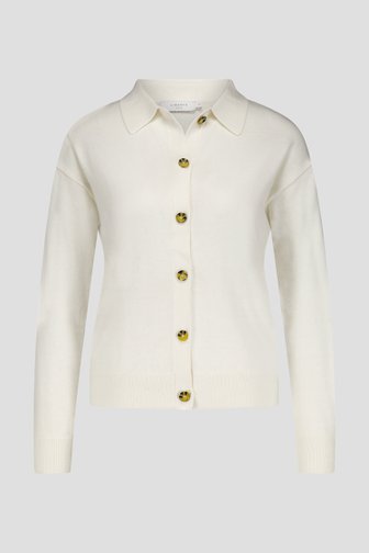 Fijngebreide ecru cardigan  van Liberty Island voor Dames