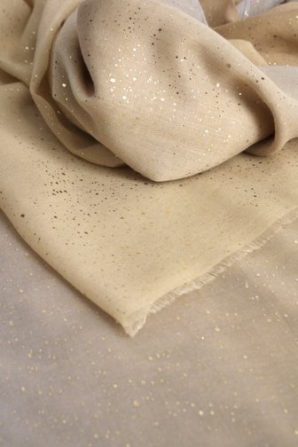 Fin foulard beige avec des paillettes dorées de Liberty Island pour Femmes