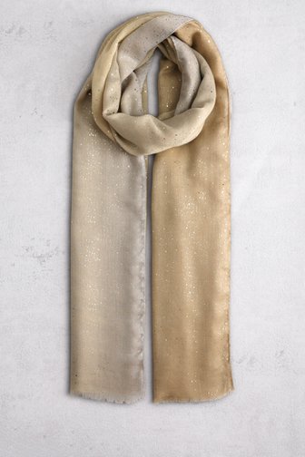 Fin foulard beige avec des paillettes dorées de Liberty Island pour Femmes