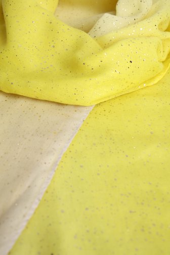 Fin foulard jaune avec des paillettes dorées de Liberty Island pour Femmes