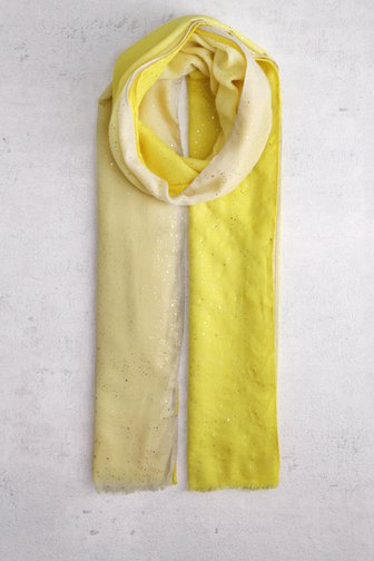 Fin foulard jaune avec des paillettes dorées de Liberty Island pour Femmes