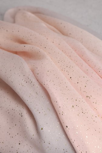 Fin foulard rose pâle avec des paillettes dorées de Liberty Island pour Femmes