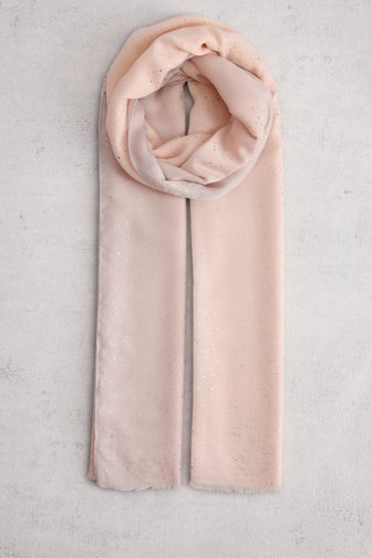 Fin foulard rose pâle avec des paillettes dorées de Liberty Island pour Femmes