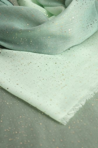 Fin foulard vert clair avec des paillettes dorées de Liberty Island pour Femmes