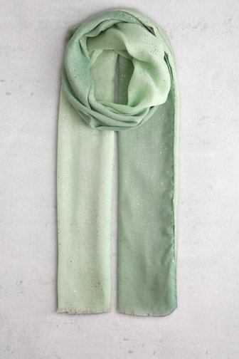 Fin foulard vert clair avec des paillettes dorées de Liberty Island pour Femmes