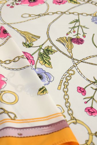Le devant de Foulard beige clair à imprimé floral de Liberty Island pour Femmes