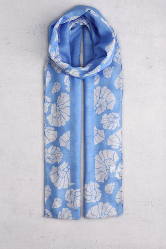 Foulard bleu clair à imprimé blanc de Libelle pour Femmes