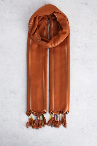 Le devant de Foulard brun à rayures de Liberty Loving nature pour Femmes