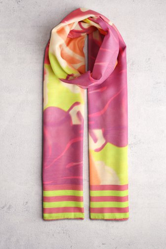 Foulard coloré à imprimé floral abstrait de Libelle pour Femmes