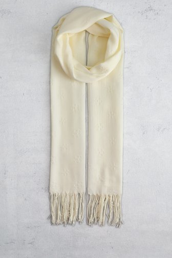 Le devant de Foulard crème à motif floral subtil de Liberty Island pour Femmes