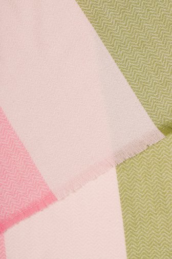 Le devant de Foulard dans les tons roses et verts de More & More pour Femmes