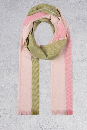 Le devant de Foulard dans les tons roses et verts de More & More pour Femmes