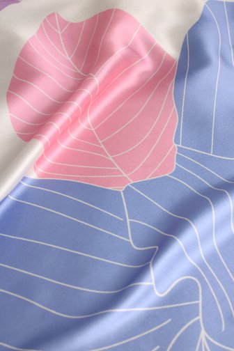 Foulard fin à motif floral violettes et bleues de D'Auvry pour Femmes