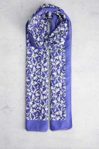 Foulard fin avec imprimé bleu-jaune de Claude Arielle pour Femmes