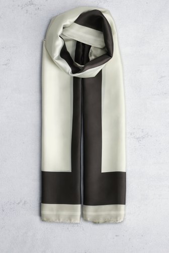 Le devant de Foulard fin en gris clair et foncé de D'Auvry pour Femmes