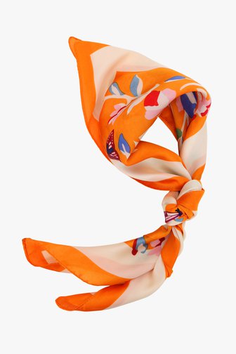 Foulard orange fin à imprimé floral de Liberty Island pour Femmes