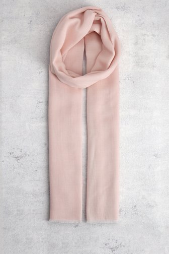 Le devant de Foulard rose clair à bords effilochés de AC by Annelien Coorevits pour Femmes