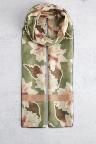 Le devant de Foulard vert à imprimé fleuri de More & More pour Femmes