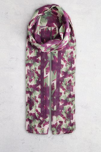 Foulard violet-vert pour femmes de Claude Arielle pour Femmes
