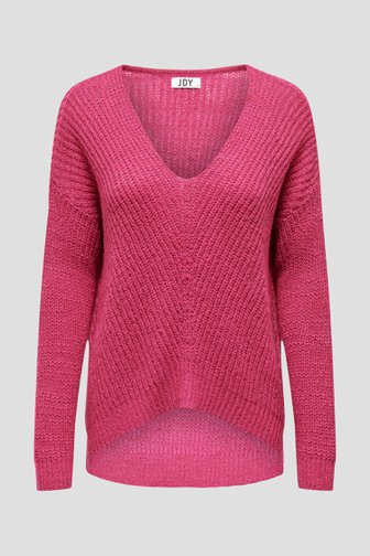 Fuchsia trui met V-hals van JDY voor Dames