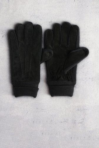 Le devant de Gants noirs aspect suédé de Liberty Island pour Hommes