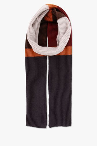 Gebreide sjaal met colour block van Ravøtt voor Heren