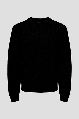 Voorkant van Gebreide zwarte trui door Only & Sons voor Heren