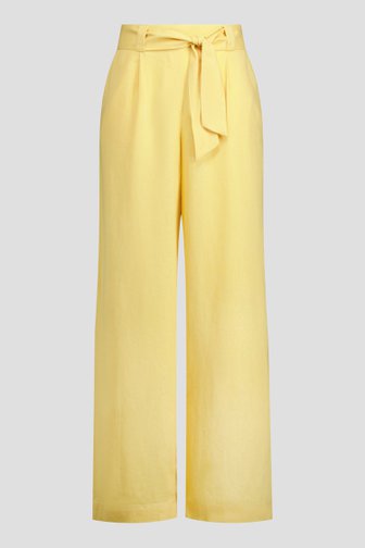 Voorkant van Gele broek met elastische taille door Libelle voor Dames