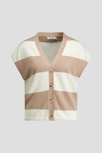 Productfoto 1 van Gestreepte cardigan met korte mouwen door Liberty Loving nature voor Dames