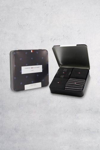 Giftbox zwarte sokken - 4 paar  van Tommy Hilfiger voor Heren