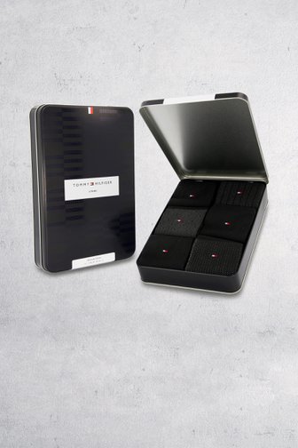 Giftbox zwarte sokken - 6 paar  van Tommy Hilfiger voor Heren