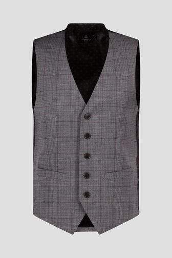 Le devant de Gilet à carreaux gris - Roald de Dansaert Black pour Hommes