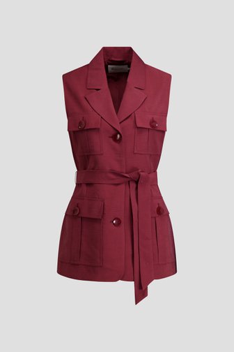 Le devant de Gilet bordeaux sans manches de D'Auvry pour Femmes