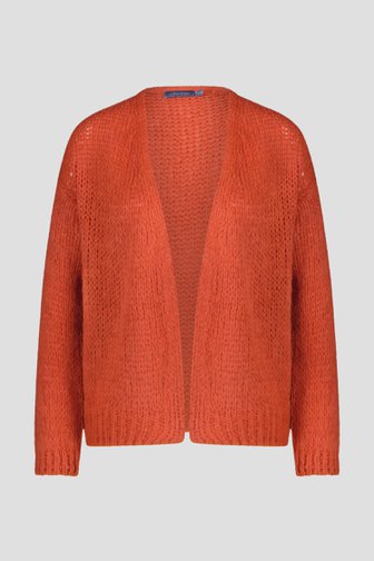 Gilet orange avec laine de Geisha pour Femmes
