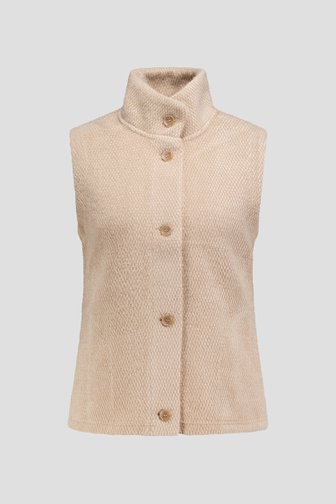 Photo produit 1 de Gilet sans manches beige de Barbara Lebek pour Femmes