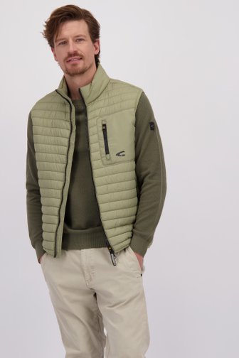 Le devant de Gilet sans manches kaki de Camel active pour Hommes